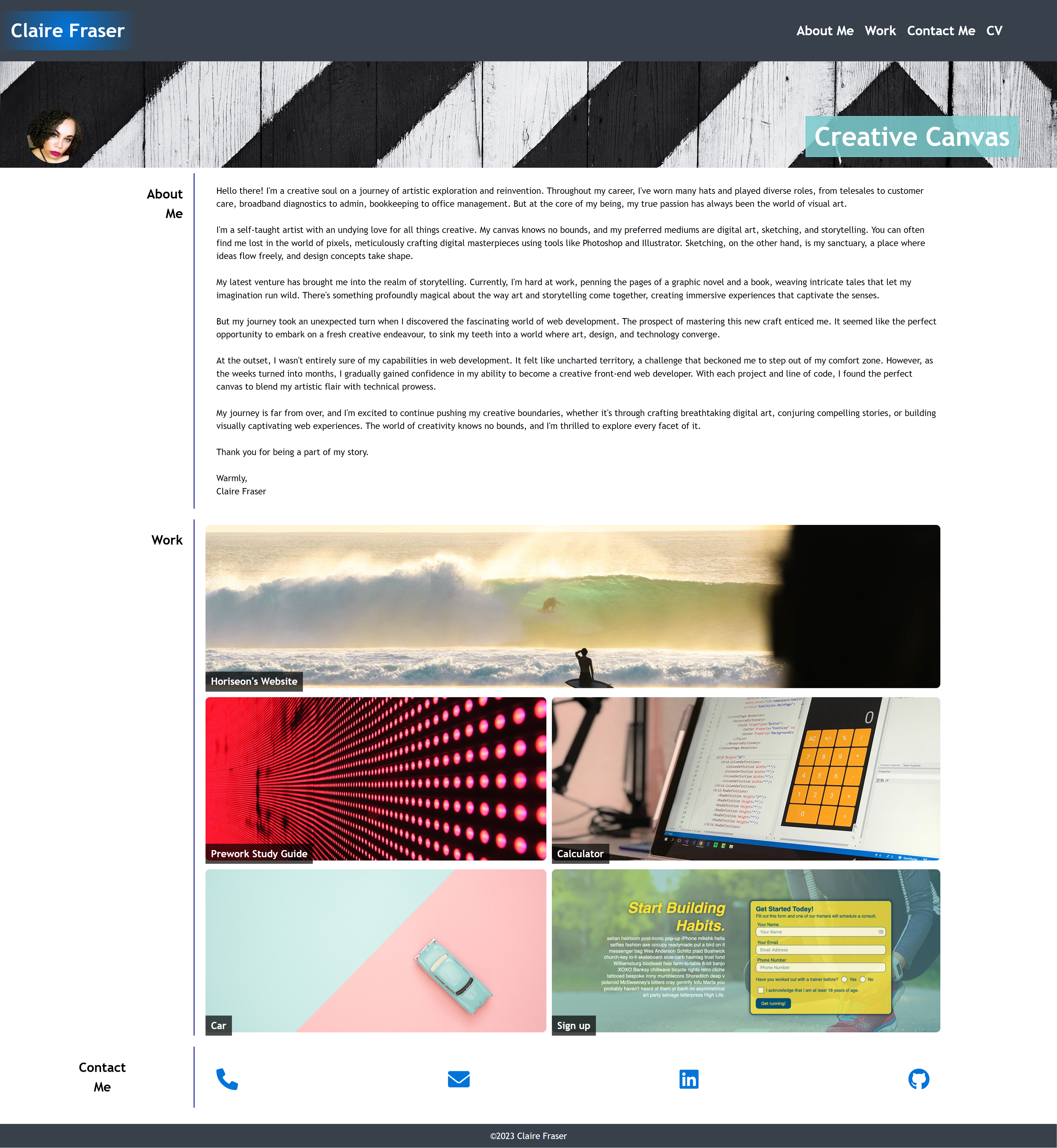 image of my html and css portfolio